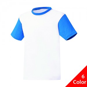 면30수 아동용 배색 라운드 티셔츠(DT181-6 Color) [50장 이상, 주문생산]